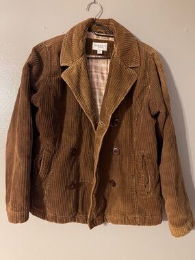 Sonoma Double-Breasted Corduroy Jacket in Warm Brown